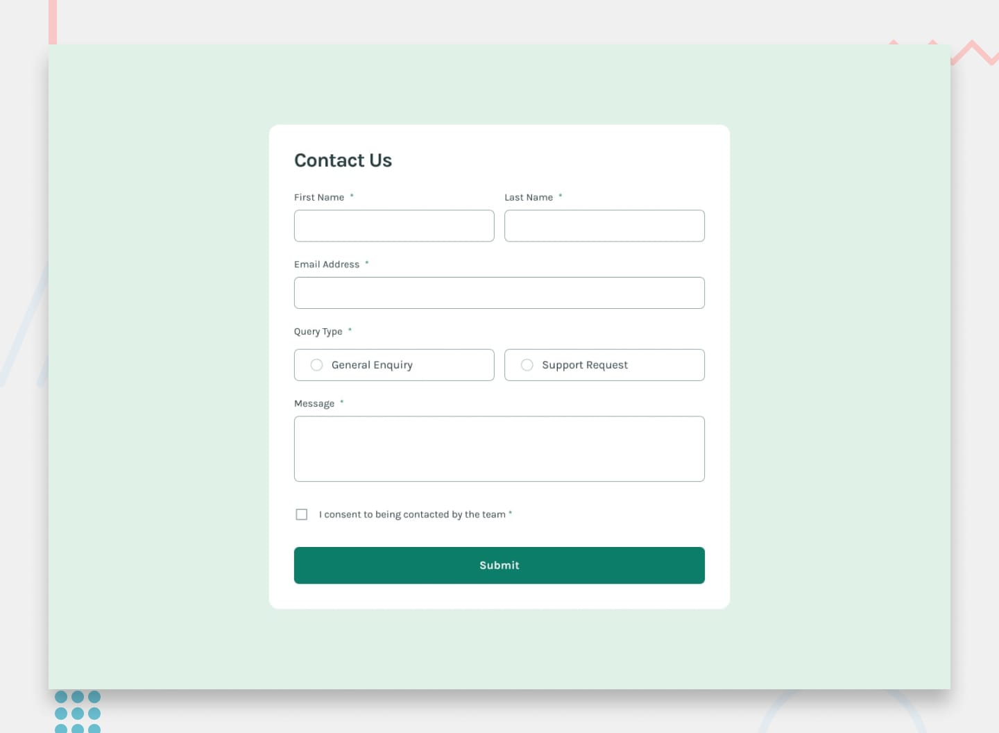 Accessible Contact Form